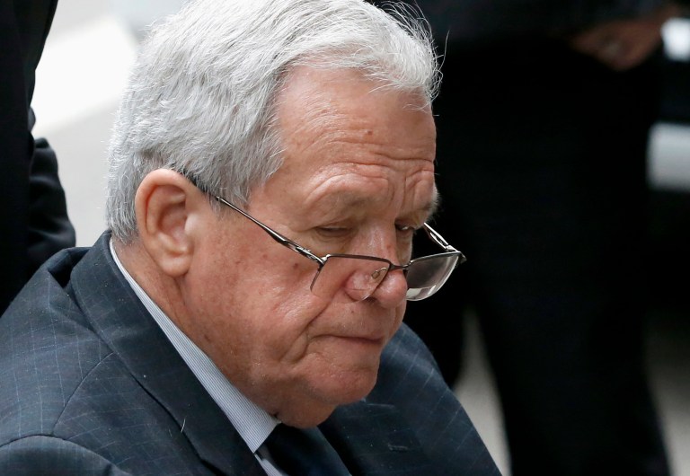 Former House Speaker Dennis Hastert, the nation's longest-serving Republican speaker, was sentenced to 15 months in prison last month for violating federal bank laws in sending hush money to sexual abuse victims. (AP Photo/Charles Rex Arbogast, File)