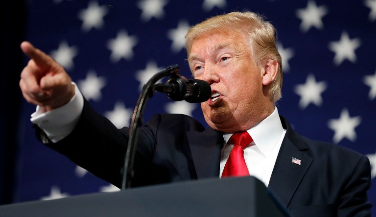 President Trump's unusual divisiveness inside his own party could pose extra political challenges to Republicans on the 2018 ballot. (AP Photo/Alex Brandon)