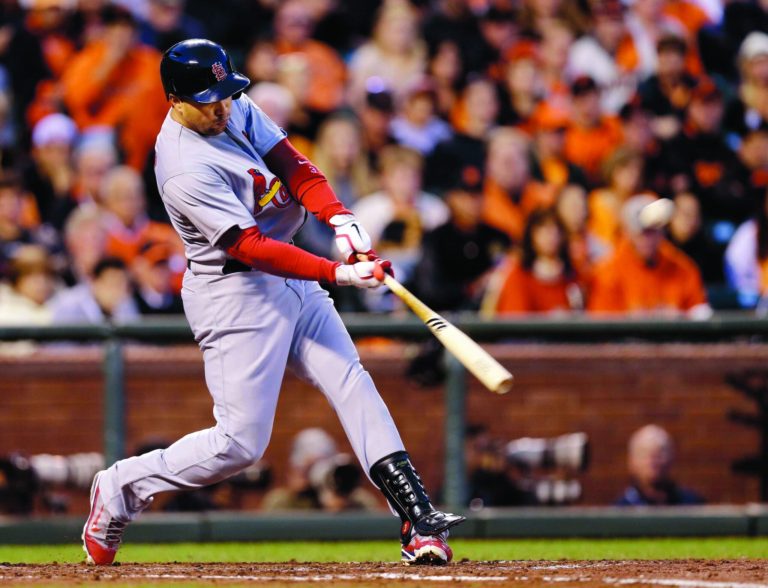 David J. Phillip/AP
Carlos Beltran hit a two-run home run as the Cardinals beat the Giants in Game 1 of the National League Championship Series.