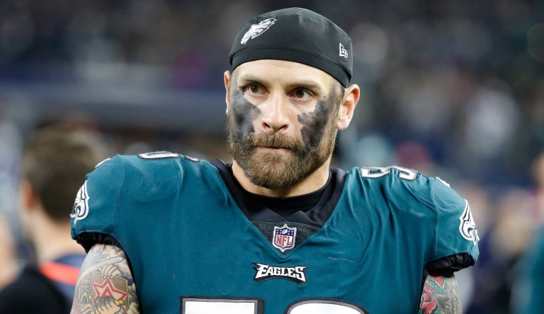 As a former player for the New England Patriots, Chris Long was one of several players who decided not to go with the team to the White House last year to celebrate their Super Bowl LI win against the Atlanta Falcons. (AP Photo/Michael Ainsworth)