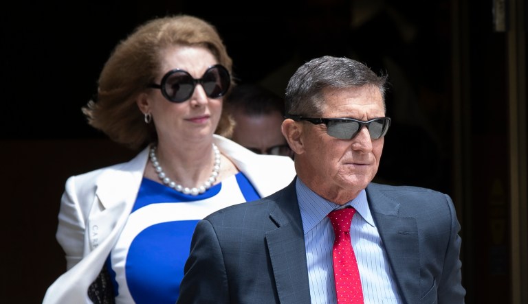 Former national security adviser Michael Flynn, leaves the federal courthouse in Washington, Monday, June 24, 2019.               