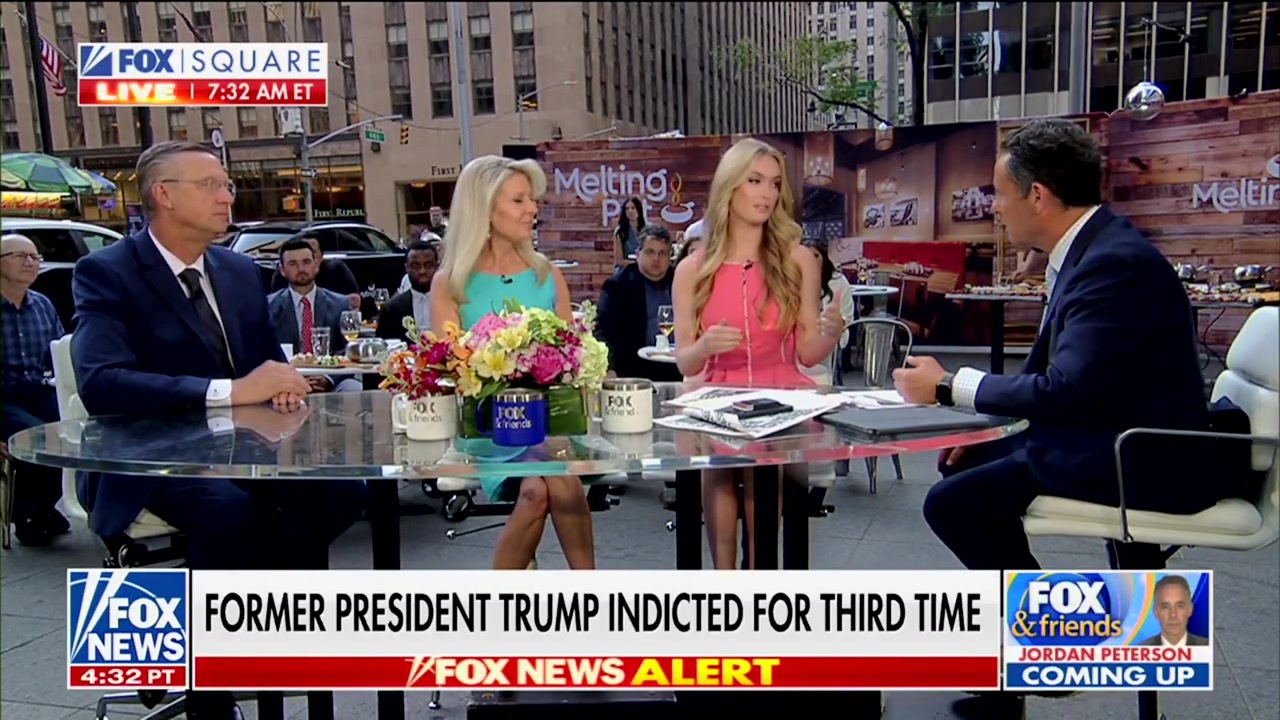 Kaylee McGhee White wonders if Trump’s indictments are meant to distract him from 2024 run