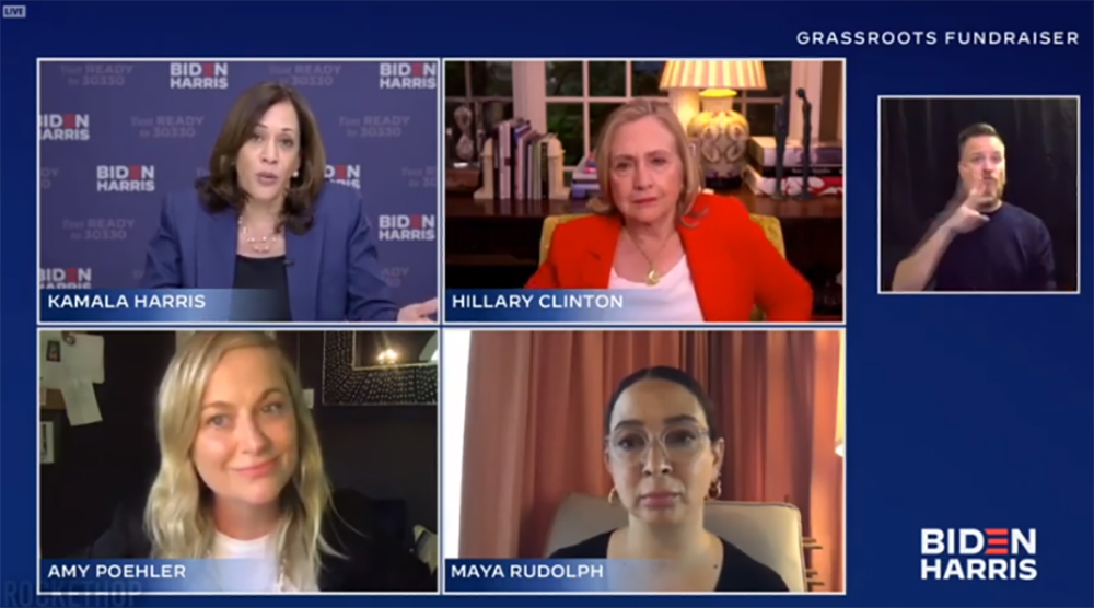 Hillary Clinton, Amy Poehler, and Maya Rudolph help raise $6M during fundraiser with Kamala Harris