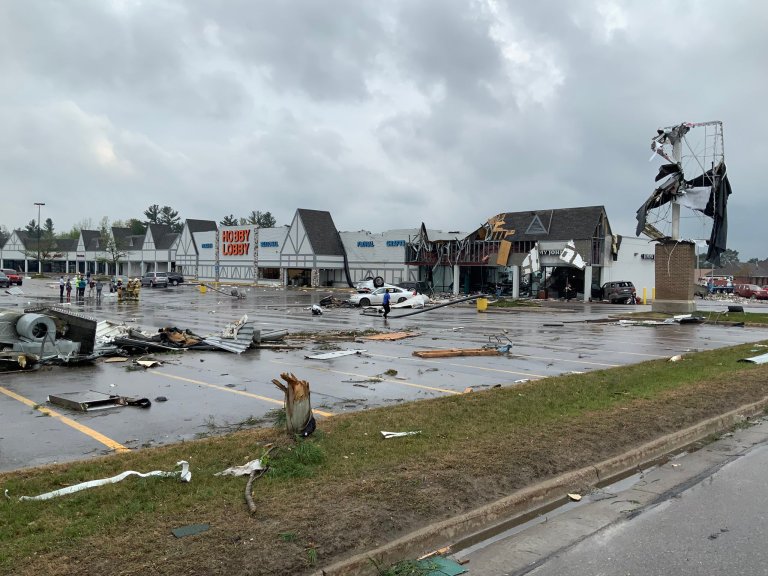 Tornado kills at least one and causes havoc in Michigan town