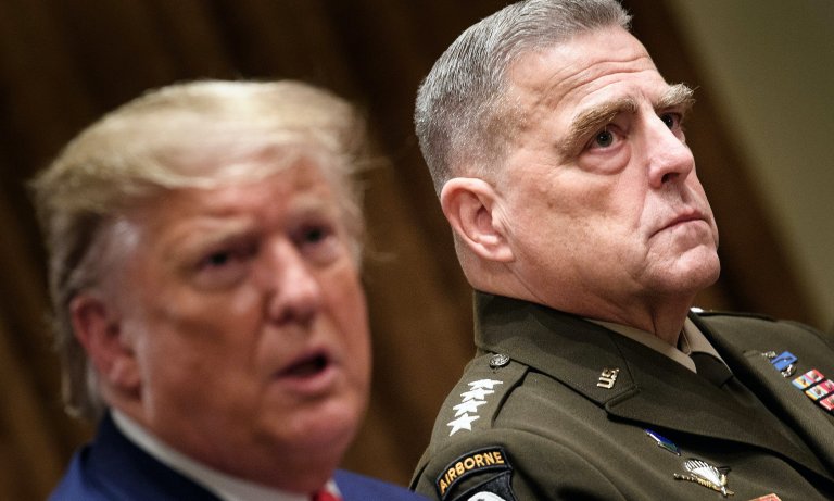 Retired military and Pentagon leaders condemn Trump rhetoric on Milley