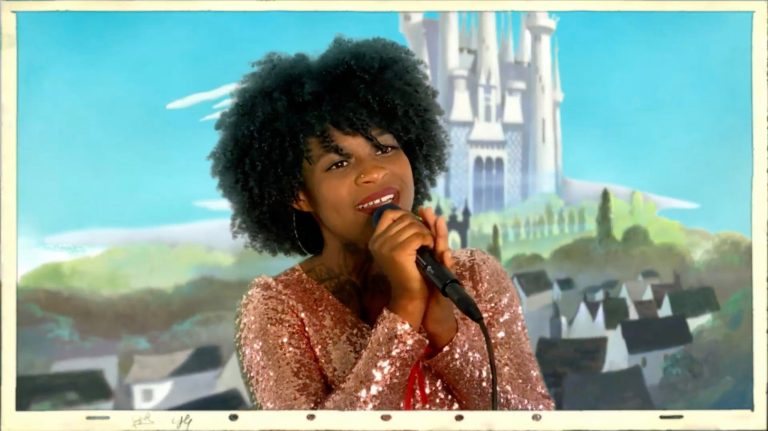 Just Sam is seen participating in the TV show 