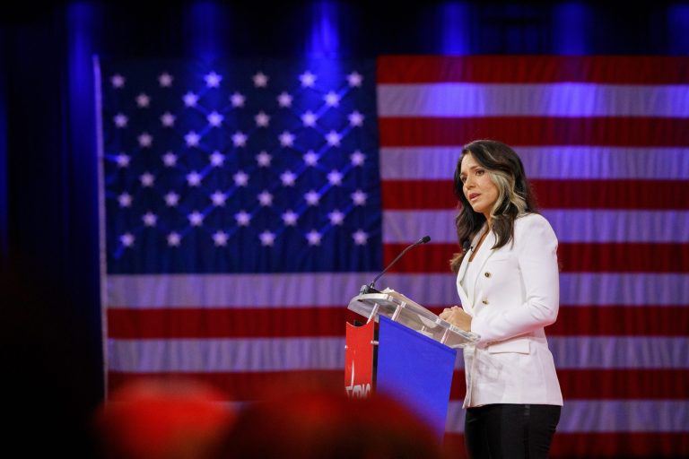 Tulsi Gabbard speaks during the Conservative Political Action Conference (CPAC) in Orlando, Florida.