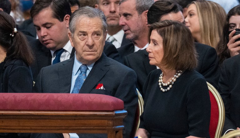 House Speaker Nancy Pelosi and her husband, Paul Pelosi, attend Mass.