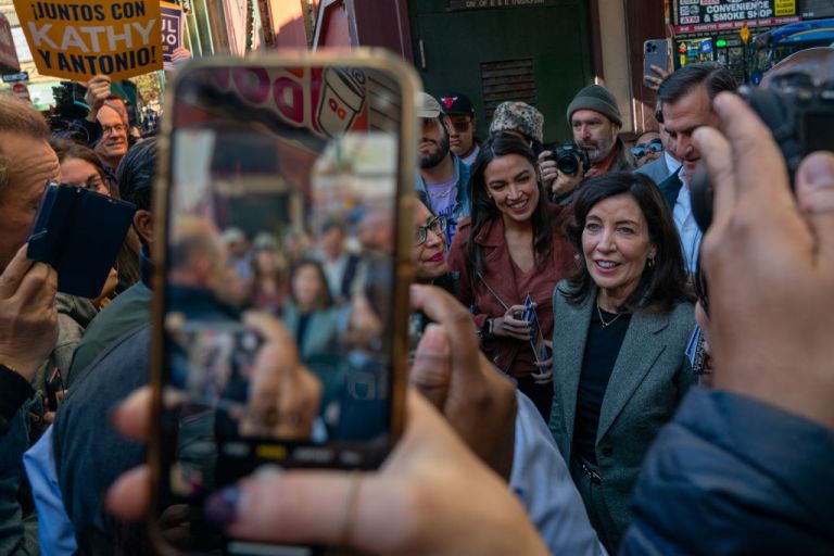AOC teams up with Hochul on Election Day as Zeldin threat rises