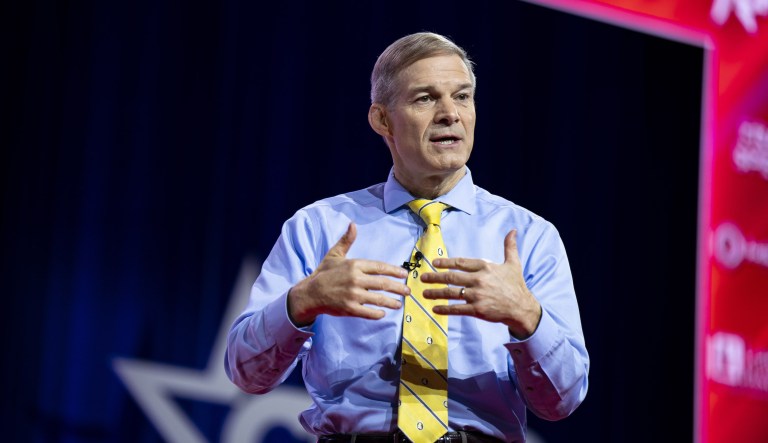Representative Jim Jordan, a Republican from Ohio, speaks during the Conservative Political Action Conference (CPAC) in National Harbor, Maryland, US, on Thursday, March 2, 2023. The Conservative Political Action Conference launched in 1974 brings together conservative organizations, elected leaders, and activists. 
