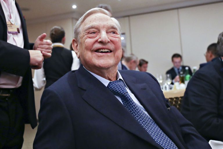 George Soros, billionaire and founder of Soros Fund Management, attends an event on day three of the World Economic Forum in Davos, Switzerland, on Thursday, Jan. 25, 2018. World leaders, influential executives, bankers, and policy makers attend the 48th annual meeting of the World Economic Forum in Davos from Jan. 23 to Jan. 26.