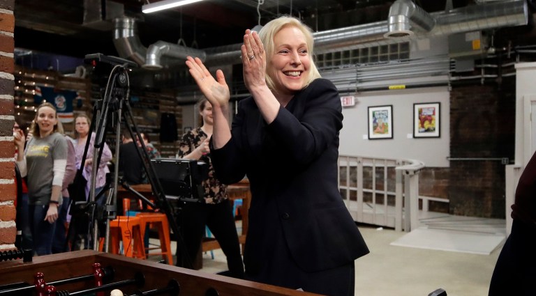 Kirsten Gillibrand tells supporters to meet for Trump Tower rally