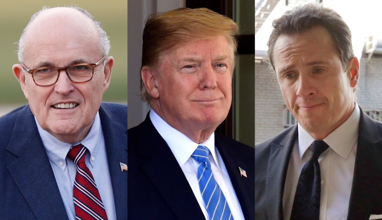 Rudy Giuliani, Donald Trump, Chris Cuomo.
