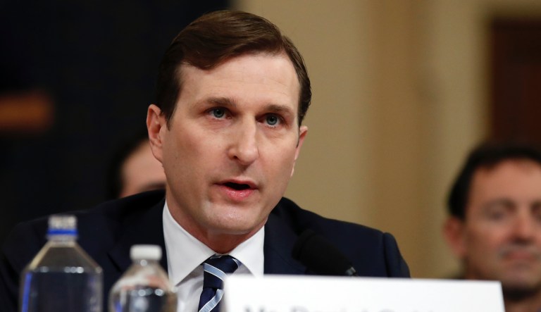 Democratic staff attorney Daniel Goldman testifies as the House Judiciary Committee hears investigative findings in the impeachment inquiry of President Donald Trump, Monday, Dec. 9, 2019, on Capitol Hill in Washington.                           