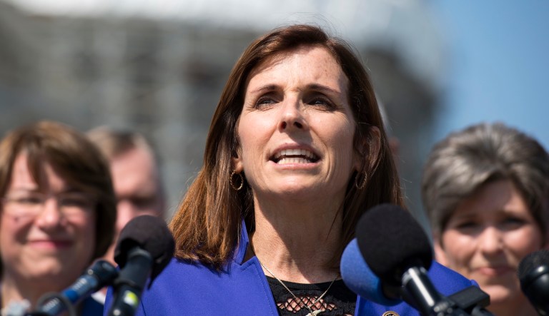Rep. Martha McSally, R-Ariz., speaks during an event on Capitol Hill in Washington on March 16, 2016.