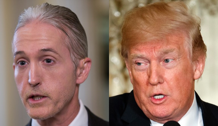 Trey Gowdy and Donald Trump.