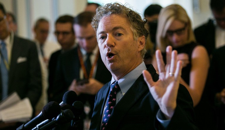 Sen. Rand Paul, R-Ky, said he opposes Trump's pick for secretary of state, Mike Pompeo, who is now the CIA director, because he backs âregime changeâ in Iran and was a supporter of the Iraq War.