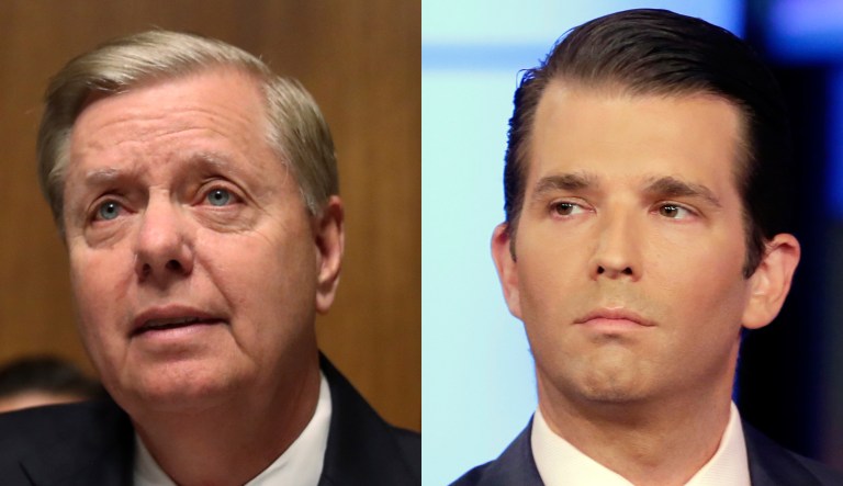 Lindsey Graham and Donald Trump Jr.