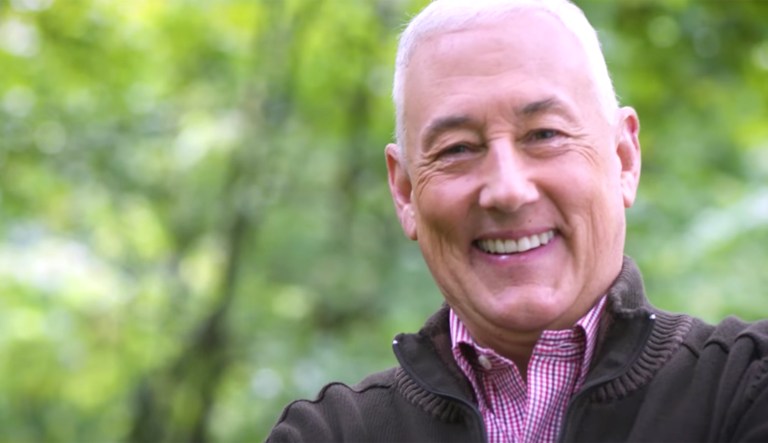 Vice President Mike Pence's brother, Greg Pence, is seen smiling in this campaign ad.