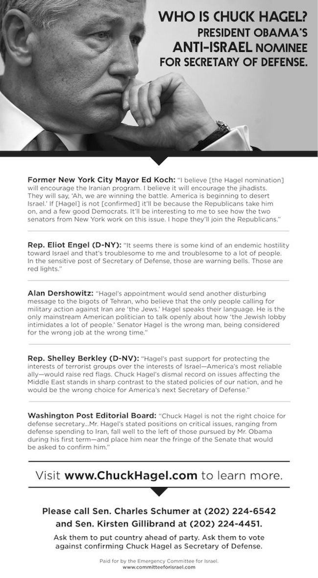 ‘Who Is Chuck Hagel? President Obama’s Anti-Israel Nominee for Secretary of Defense’