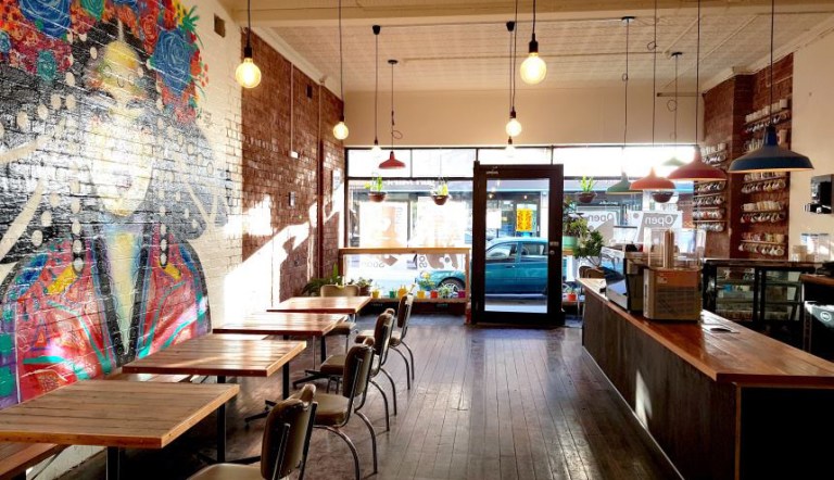 The inside of the Handsome Her cafe in Australia. 