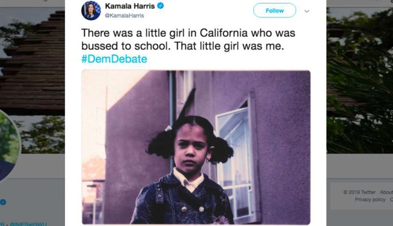 Kamala Harris, age 6.