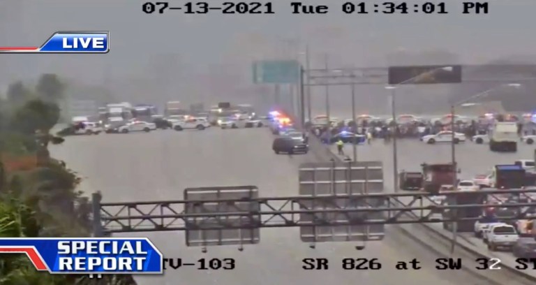 Cuba protests shut down highway in Miami