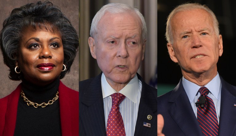 Anita Hill, Orrin Hatch, Joe Biden.