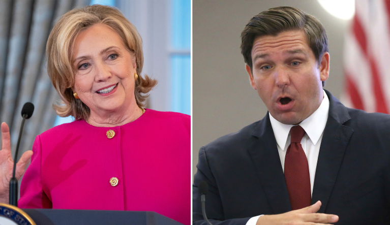 DeSantis blames Hillary Clinton for political division in the country