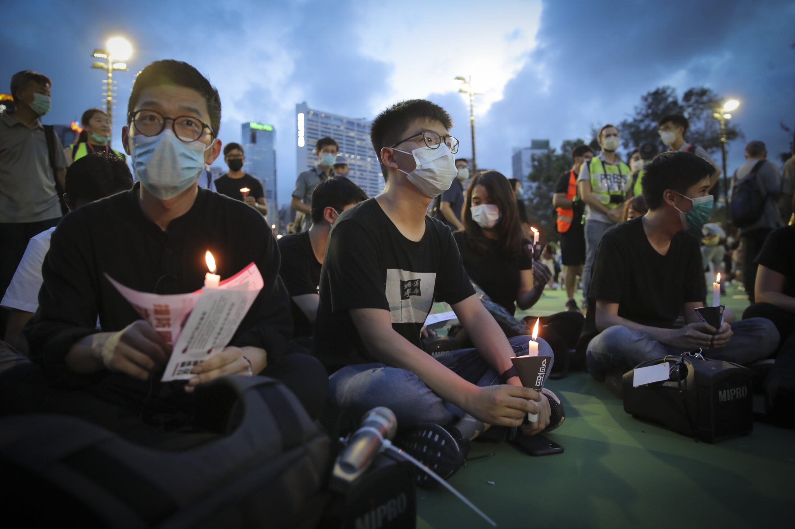 Two dozen Hong Kong activists charged with illegal assembly for Tiananmen Square vigil