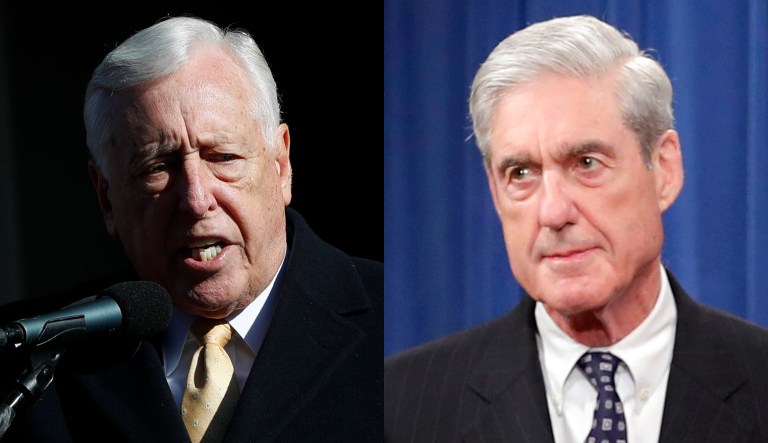 Steny Hoyer and Robert Mueller are shown.