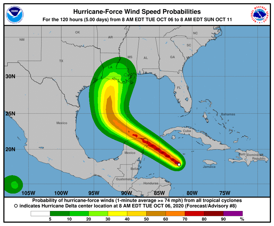 Category 4 Hurricane Delta poised to break 1916 record for most US landfalls in a season