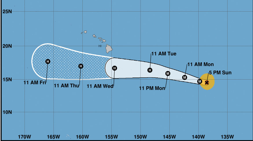 Hawaii faces threat of hurricane on top of erupting volcano