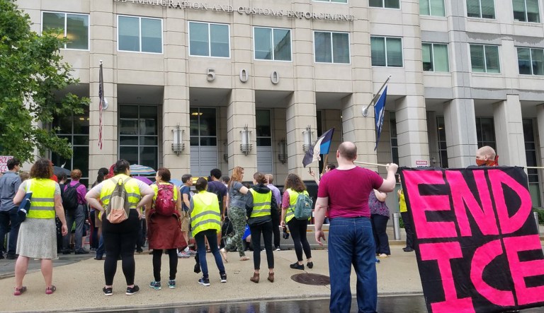 ICE barricades DC headquarters to block protester ‘occupation’