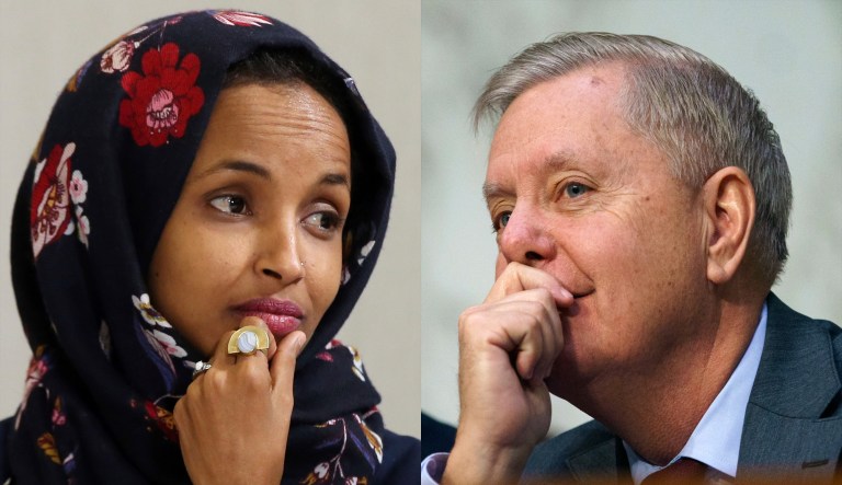 Ilhan Omar and Lindsey Graham.