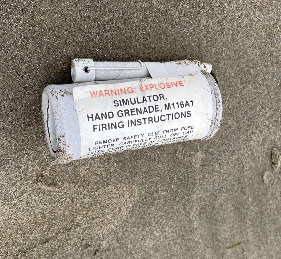 Grenades labeled ‘explosive’ washing ashore in Oregon
