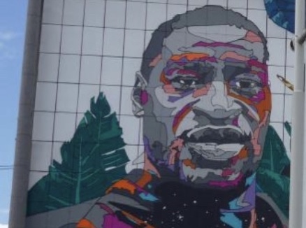 Why is there a mural of George Floyd in Belgium?