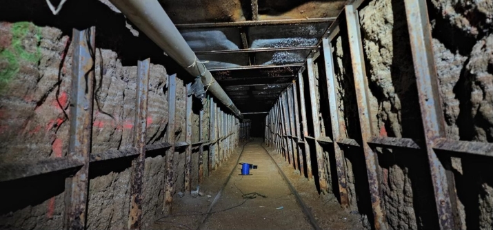 Image of tunnel discovered by U.S. law enforcement