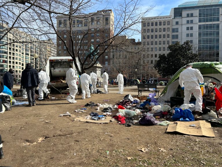 WATCH: Homeless encampment at Washington’s McPherson Square cleared