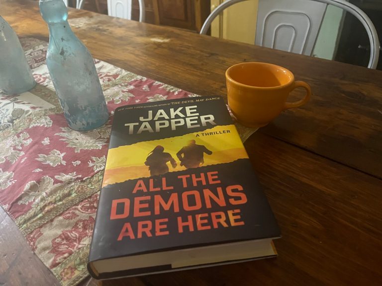A copy of journalist Jake Tapperâs new thriller, 