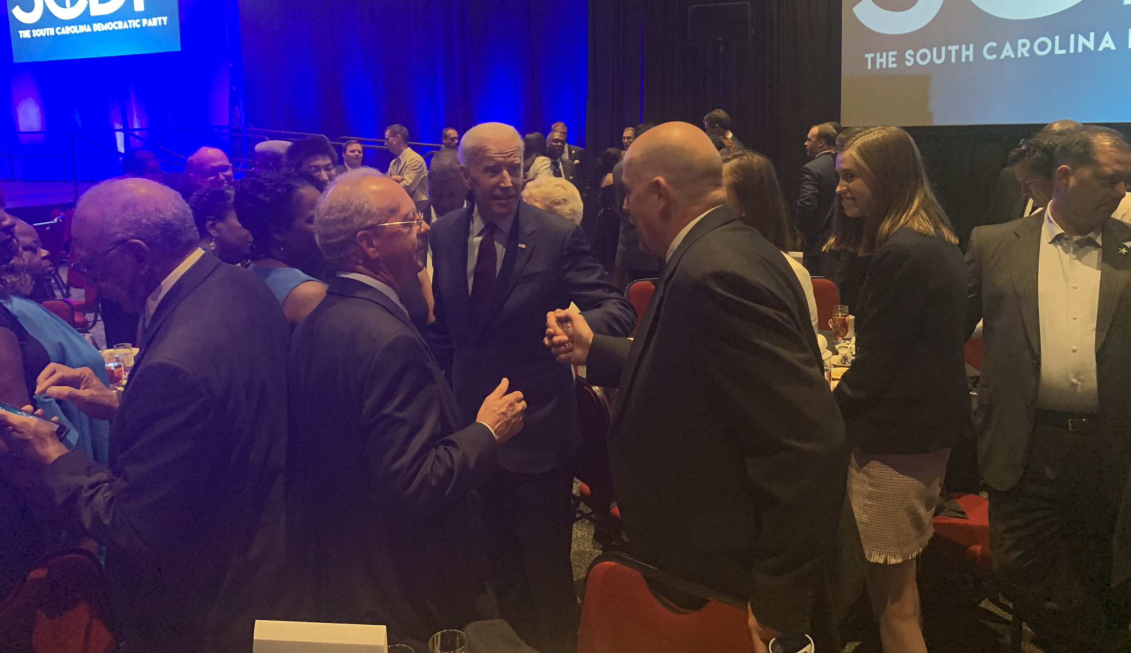 Crowd seeking ‘Joe time’ with Biden makes serving meal tricky at South Carolina dinner