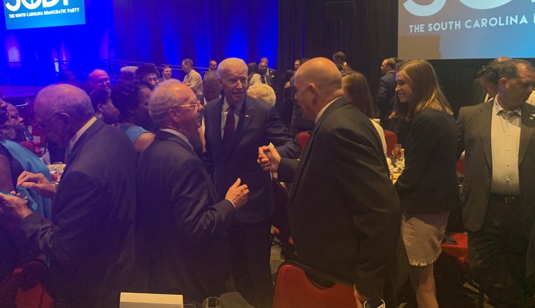 Crowd seeking ‘Joe time’ with Biden makes serving meal tricky at South Carolina dinner