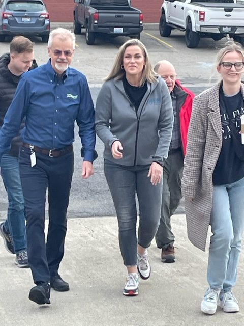 Senate candidate Tiffany Smiley (R-WA) is seen campaigning in Washington state. She faces Democratic Sen. Patty Murray (D-WA) in the 2022 midterm elections.