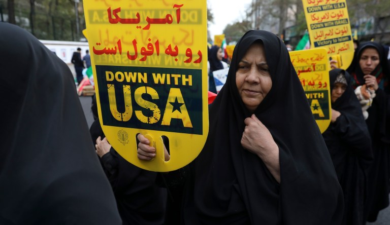 Trump sanctions Iranian supreme leader’s son on 40th anniversary of hostage crisis