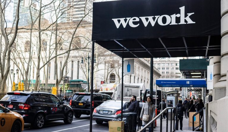 March 28, 2019: The Wework location on 40th street near 6th Avenue in Manhattan, New York. 