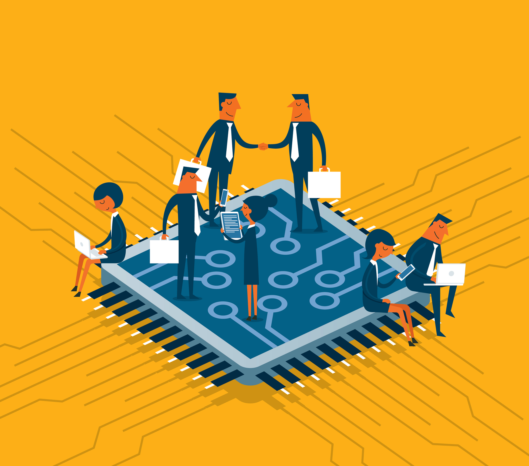 Modern business technology and artificial intelligence