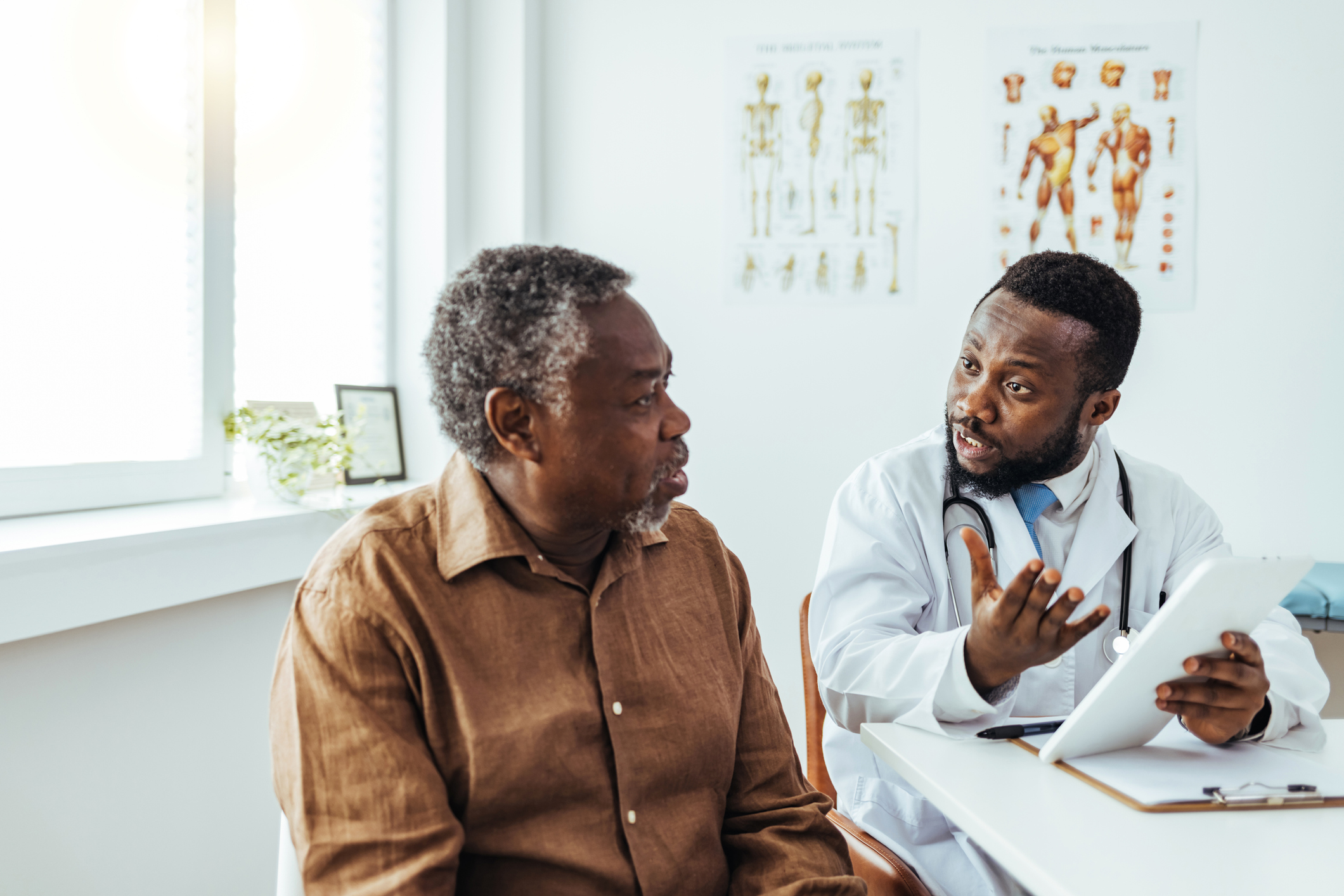 Doctor listens seriously to patient concerns about drug side effects