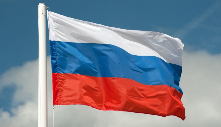 The flag of Russia is displayed.