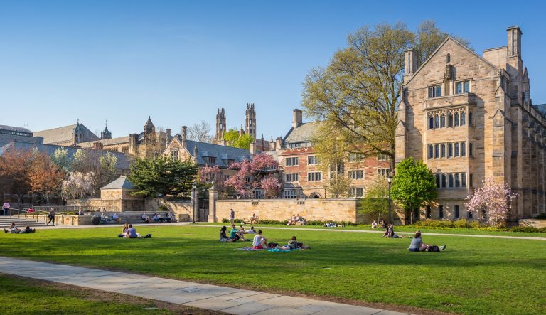 Yale University campus on April 4, 2015, in New Haven, Connecticut. =