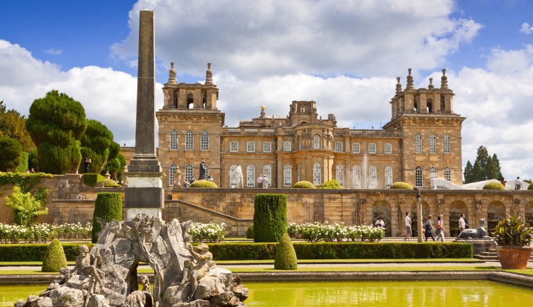 Blenheim Palace is seen in England.